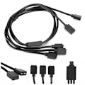 Pikkukuva 8 / 8: 3PIN 5V ARGB Jakokaapeli Tuulettimen Adapterikaapeli LED-nauhan Liitinkaapeli Johto ARGB 1‑to‑3