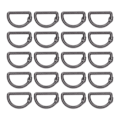 Miniatyrbild 8 av 8: 20 st Metall D-ringar Serpentin Stängd Mun Zinklegering D-ringar Spänne Enkel Montering Ouroboros D-ringar för DIY Väska