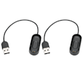Miniatyrbillede 5 af 8: 2 STK M4 Plastik Sort 4 Generations Armbånd Opladerkabel Opladningsdock til Xiaomi