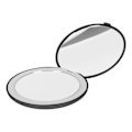 Miniatyrbillede 6 af 8: 3,5 tommer LED-spejl 1X 10X forstørrelse dobbeltsidet makeup-spejl til hjemmet rejse indbygget batteri sort