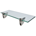 Miniatyrbilde 7 av 8: Bad Glass Hylle Veggmontert Sink Alloy Oppbevaringshylle Bad Tilbehør for Hjem