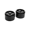 Miniatyrbillede 7 af 8: 2 stk. 2,2 tommer RC aluminium Beadlock fælge 5 eger metal hjulnav til Axial SCX10 1/10 RC Crawler CarBlack