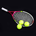 Miniatyrbilde 6 av 8: Slitesterk enkel tennisracket for barnetrening (rose-rød)
