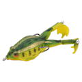 Miniatyrbillede 4 af 8: Frøfiskeblæksprutte Blød silikone kunstig frøfiskeblæksprutte Fiskedrag med dobbelt propelben Guldgrøn