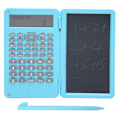 Miniatyrbillede 1 af 8: Lommeregner med notesblok, bærbar, 10 cifre LCD-display, videnskabelig lommeregner til skole, kontor, møder og familie, lyseblå