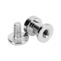 Miniatyrbild 7 av 8: 300 Set DIY Bokbindningsskruv Dubbla Lager Platt Huvud Slätare Kanter Chicago Skruvar Sortimentset för DIY Kläder Väskor Silver