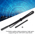 Miniatyrbillede 8 af 8: Walkie Talkie Foldbar Antenne VHF UHF Dual Band SMA Hun Interface Antenne