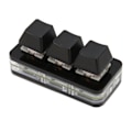 Miniatyrbilde 7 av 8: USB 3-knapps Mini Tastatur RGB LED Bakgrunnsbelysning Støtter Hot Swap OSU HID Makro Programmering Tastatur for Windows for OS X for Linux Svart