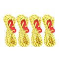 Miniatyrbilde 1 av 8: 4 stk Sett Reflekstelt Vindtau Camping String Guy Line med S Ring Spenne Krok (Gul)