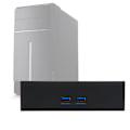 Miniatyrbillede 2 af 8: Højhastigheds 20Pin 2-Port USB 3.0 Hub Optisk Disk Drev Frontpanel