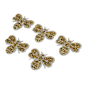Miniatyrbilde 1 av 8: 5 stk. Små Bi-Rhinestone-Merker, Skjuler Skavanker og Skader, Søt Form, Gule Dyr, Rhinestone-Applikasjoner for DIY-Håndverk