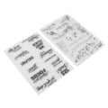 Miniatyrbilde 2 av 8: 2 stk Transparent Stempel Vaskbar Gjenbrukbar DIY Hand Account Album Gratulasjonskort Gjennomsiktig TPR Stempel Gummistempel