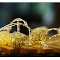 Miniatyrbillede 7 af 8: 20 LED Rattan Kugle Lyskæde Romantisk Dekorativ Fe Lys til Udendørs Indendørs