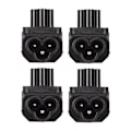 Miniatyrbilde 4 av 8: 4 stk IEC320 C6 til IEC320 C5 strømtilkoblingsadapter Plug and Play C6 til C5 rett vinkel 90 grader strømtilkoblingsadapter for UPS PDU Server