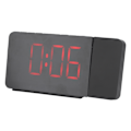 Miniatyrbild 2 av 8: LED-projektorväckarklocka med FM-radio Snooze-funktion 4 bakgrundsbelysningsstyrka för sovrumskontor