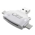 Miniatyrbild 5 av 5: Multifunctional 4-in-1 Lightning 8pin/Micro USB/Type-C/USB2.0 Card Reader with SD/TF Card Slot