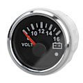 Miniatyrbild 3 av 8: 52MM Båtvoltmeter DC9 till 32V Pekares Voltmätare med Färgrik Bakgrundsbelysning för Husbilar Yachter Fiskebåtar Fartyg Svart Platta Silverhölje
