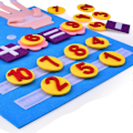 Miniatyrbilde 3 av 5: Filt finger lærebrett Filt undervisningsbrett Aktivitetsbrett Barnas DIY tidlig utdanning pedagogiske leker Telletavle