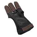 Miniatyrbillede 4 af 8: PU Læder Bueskydnings Handske Finger Tab til Recurve Compound Bow