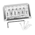 Miniatyrbillede 3 af 8: Fast Hardtail Guitar Bridge U Form Sadel Bridge Erstatning Metal Elektrisk Guitar String Bridge Sølv