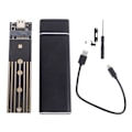Miniatyrbilde 1 av 8: M.2 NGFF3.1 SSD-kabinett NGFF3.1 Harddisk-kabinett i aluminiumlegering for 2230 2242 2260 2280 SSD for Windows for Android Svart