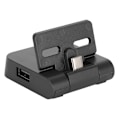 Miniatyrbillede 1 af 8: 2 i 1 Universal Sammenklappelig Spilcontroller Konsol Opladningsbeslag Base Skrivebordsoplader til Switch Lite