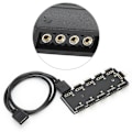 Miniatyrbild 3 av 8: RGB Hub Controller 1‑10 RGB Hub Controller PC Chassi Fläkt Hub CPU Kylning HUB1‑10 12V ARUA Hub Controller