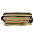 Miniatyrbilde 8 av 8: Camping Kokekar Holder Etnisk Stil Lerretet Multifunksjonell Grønn Stripe Designet Servise Oppbevaringspose for Utendørs Reise