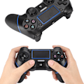 Miniatyrbillede 4 af 8: PS4-3 Trådløs Spilcontroller ABS Sort Klassisk Ergonomisk Udseende