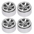 Miniatyrbild 7 av 8: 4 st 1,9 tum RC Beadlock Hjulnav Aluminiumlegering CNC RC Hjulfälgar Navbyte för Axial SCX10 för Hsp Silver