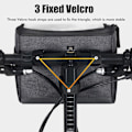 Miniatyrbillede 2 af 8: Cykelstyrpose 4,5L Front Bag Pack Varmeisolering og Køletaske Telefonpose med Touchscreen Cykeltilbehør