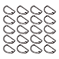 Miniatyrbild 3 av 8: 20 st Metall D-ringar Serpentin Stängd Mun Zinklegering D-ringar Spänne Enkel Montering Ouroboros D-ringar för DIY Väska