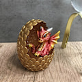 Miniatyrbild 4 av 8: Simuleringar Kristall Drake Ägg Prydnader Skrivbordsdekorationer Blanka Harts Drakägg Prydnader Present till Vänner och Familj
