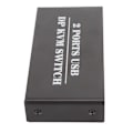 Miniatyrbilde 5 av 8: DisplayPort KVM-bryter 2 porter 4K 60Hz Dual Mode Aluminiumlegering Plug and Play KVM-switcher for tastatur mus 100‑240V EU-plugg 100‑240V