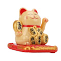 Miniatyrbillede 3 af 8: Lykkelig Kat Solcelledrevet Mini Størrelse Bringer Rigdom og Skatte Sød Smil Holdbar Maneki Neko til Bil Soveværelse Kontor Gul