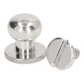 Miniatyrbild 8 av 8: 200 Set Munknit Högglans Glattare 10x8mm Utsökt Hantverk Läder DIY Hantverksmaterial för DIY Kläder Väskor Silver