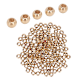 Miniatyrbillede 8 af 8: 200 stk. Resin Perler Bred Anvendelse Blank Overflade Robust Holdbar Livlig Farve Håndværksperler til Smykker Tøj Taske 12mm Guld