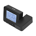 Miniatyrbild 3 av 8: 180° rotations projektionsväckarklocka USB-driven LED-digitalklocka med temperatur- och fuktighetstest Svart