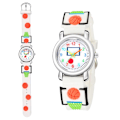 Miniatyrbild 1 av 4: Watch(vit, basket), vattentät armbandsur för barn Quartz urverk, 3D tecknad design, Digital watch för 3 år till 11 år flicka pojke