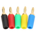 Miniatyrbilde 5 av 8: 2 sett bananplugg 2,5 mm/0,1 tommer 4 blad Type 5 Farger Skrudd Sveiset Feste Messing Gullbelagt elektrisk kontakt