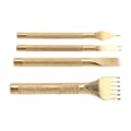 Miniatyrbilde 8 av 8: 4 stk. Lær Syl Rhombus 4mm Rustfritt Stål Sklisikkert Håndtak Høy Skarphet Rhombus Lær Meisel for Lær