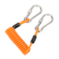 Miniatyrbillede 5 af 8: FORTSÆT DYKNING Dykfjederreb Quick Release Dykning Anti Lost Rope med spænder i rustfrit stål Orange
