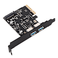 Pikkukuva 3 / 8: USB3.2 Laajennuskortti TYPE‑C+TYPE‑A Pöytäkoneen Laajennuskortti ASMedia ASM3142 10Gbps