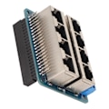 Miniatyrbild 5 av 8: GPIO Breakout Board Professionell 8 RJ45-portar 40-stifts strömförgreningskort för RPi 1A+ 1B+ 2B 3B 3B+ 3A+ 4B