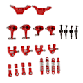 Miniatyrbild 3 av 8: Aluminiumlegering RC Car Upgrade Parts Kit Stötdämpare CVD Drivaxel Fram Bak Styrkopp för WLtoys K969 1/28 RC Car Red
