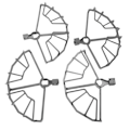 Miniatyrbillede 2 af 8: 4 stk Propellerbeskyttelse Semi-lukket Professionel RC Propellerbeskytter til Mavic 2 Pro Grå