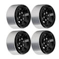 Miniatyrbilde 6 av 8: 4 stk 1,9 tommers RC Beadlock Hjulnav Aluminium Legering CNC RC Hjulfelger Nav Utbytting for Axial SCX10 for Hsp Svart