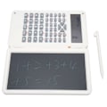 Miniatyrbillede 4 af 8: Lommeregner med notesblok, bærbar, 10 cifre LCD-display, videnskabelig lommeregner til skole, kontor, møder og familie, hvid