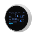 Miniatyrbillede 3 af 8: CO2-monitor 7 i 1 intelligent luftkvalitet temperatur fugtighed TVOC kuldioxiddetektor hvid