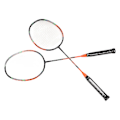 Pikkukuva 3 / 8: 2 kpl Hiilikuitu Badmintonmailaa Ultrakevyt Aikuisten Harjoitteluun Kilpailuun Virkistykseen Oranssit